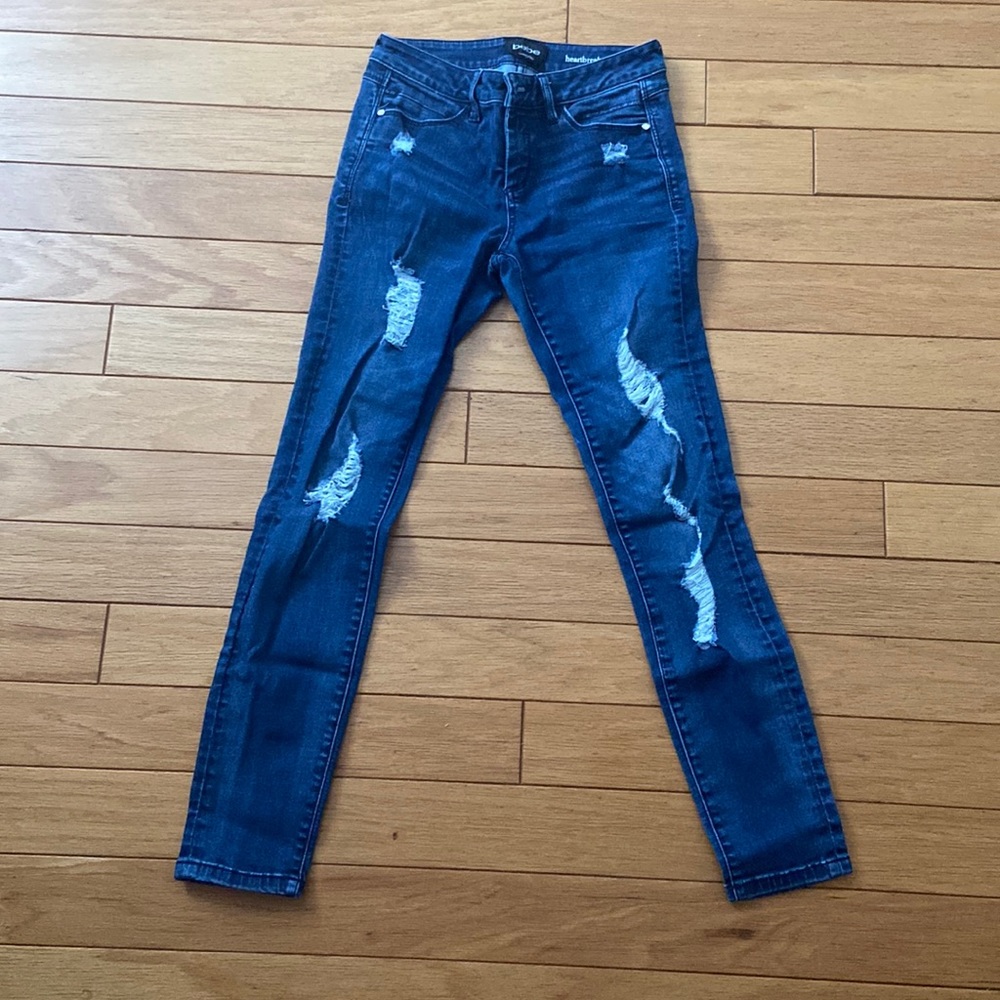 Bebe Ripped Skinny Jeans